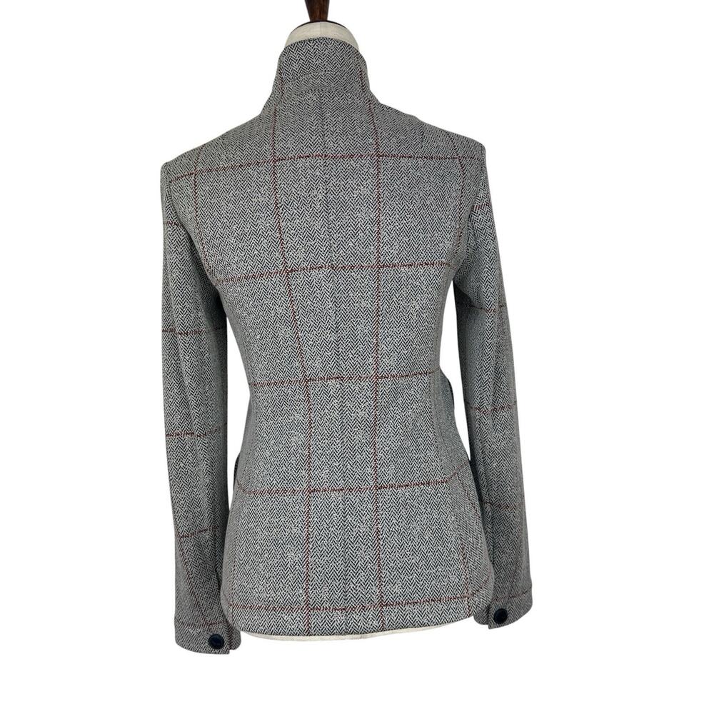 Rag & Bone Slade Ponte Blazer Women Size 0 Gray Herringbone Windowpane Check - Picture 5 of 16